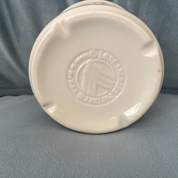 Longaberger Pottery Small Crock 2001 One Pint Crock Hollyberry Pattern - Picture 3 of 3